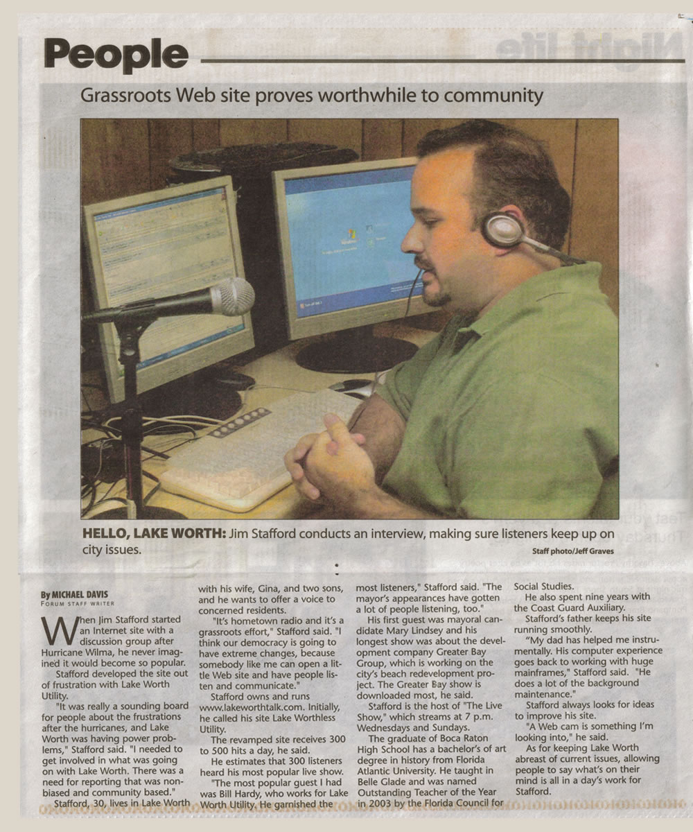 Article about Talk.com, Inc. in Palm Beach Post
